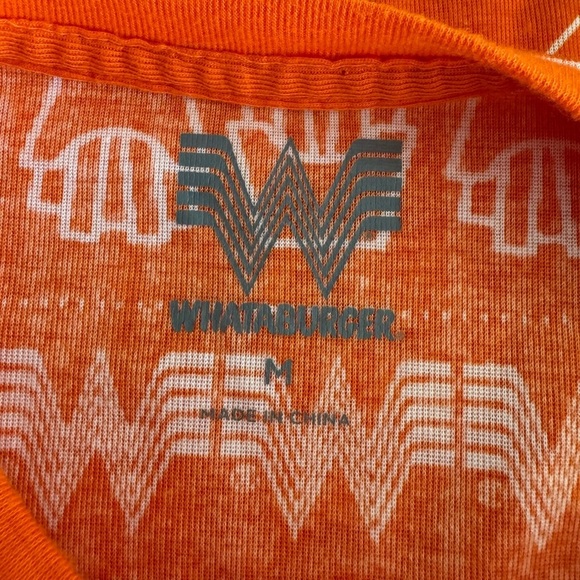 Whataburger Orange White French Fries Burgers Long Sleeve Tee Shirt Size Medium - Picture 4 of 6